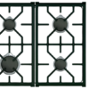 כיריים גז עם ידיות אדומות COOKTOPS