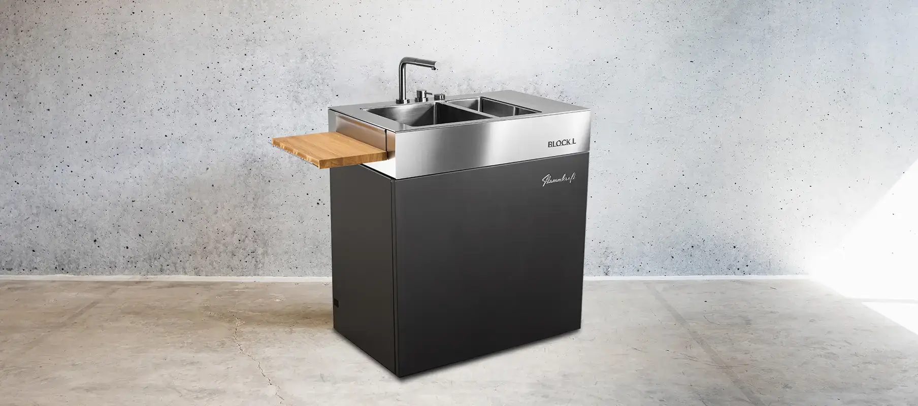 כיור נירוסטה למטבח חוץ