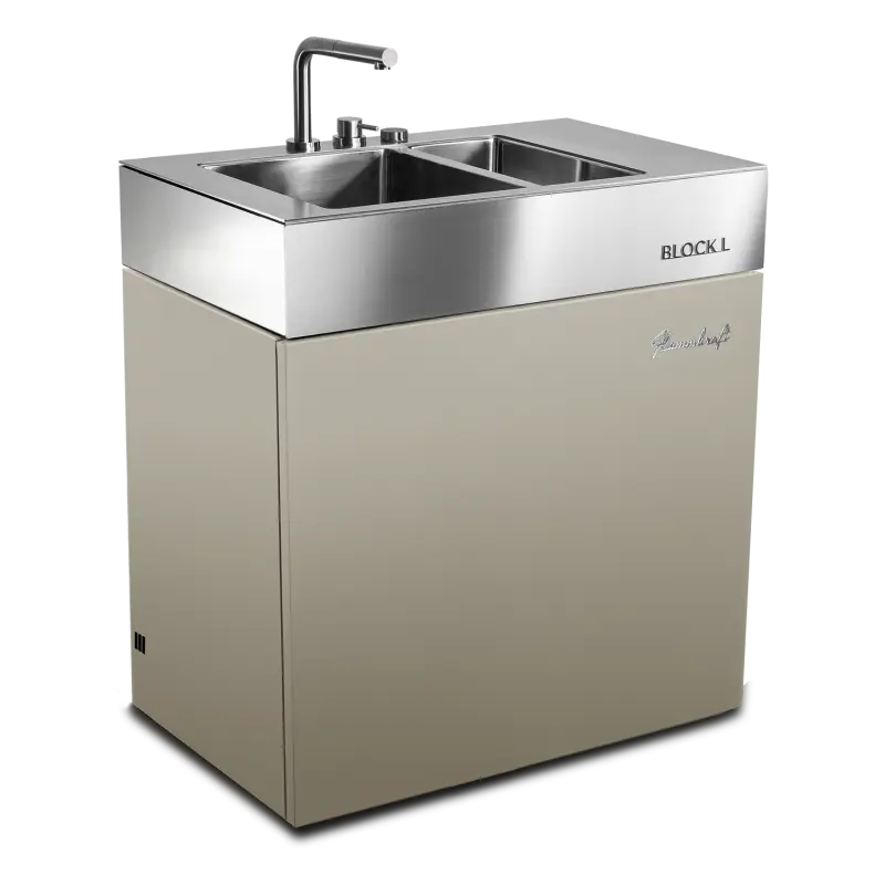 כיור נירוסטה אפור חום