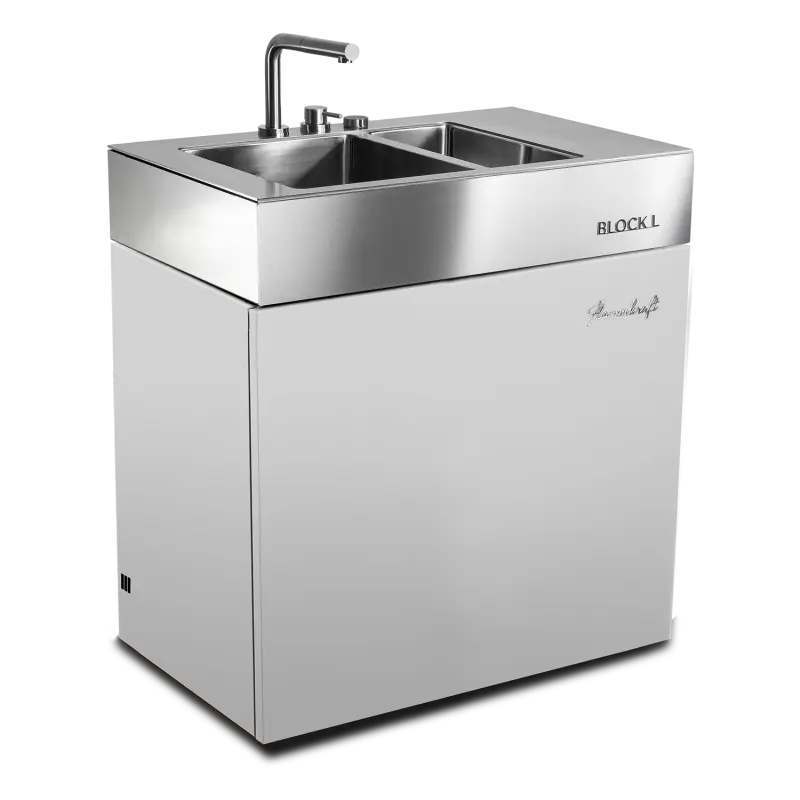 כיור נירוסטה אפור בהיר